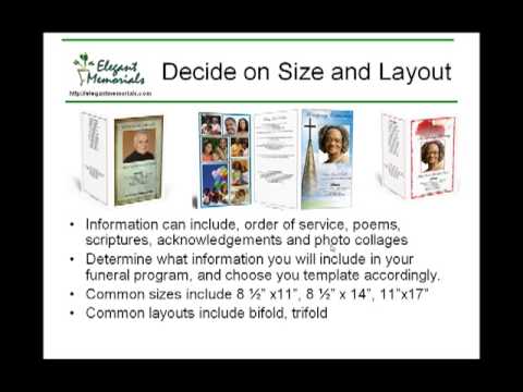 Funeral Program Templates