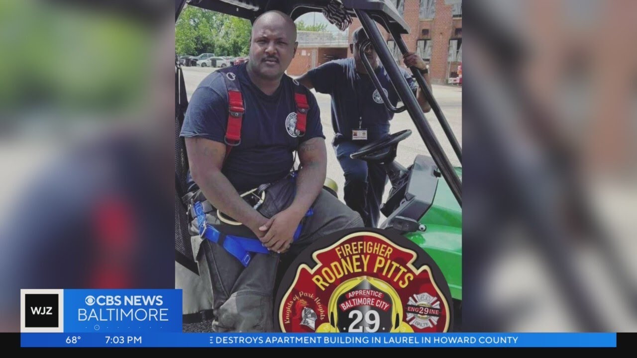 Friends, family pay respect to fallen Baltimore firefighter Rodney W. Pitts III at his viewing