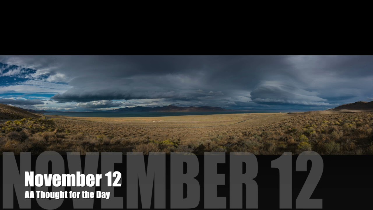 November 12, AA Thought for the Day