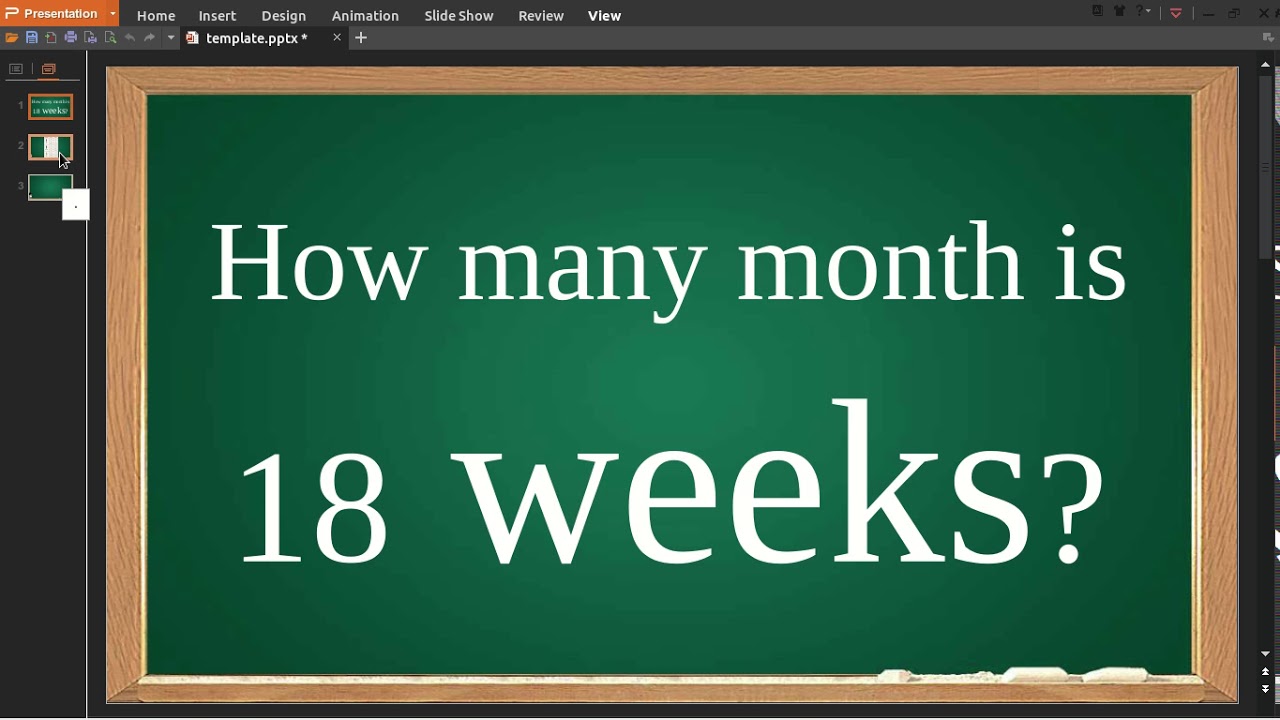 How many month is 18 weeks