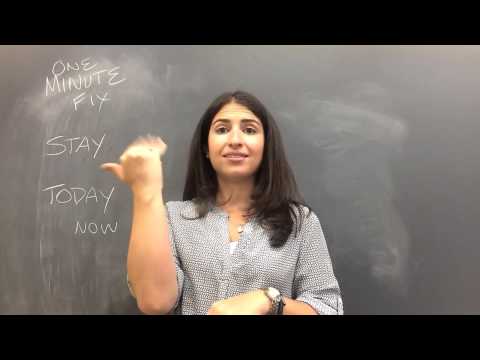 Learn ASL: How to sign STAY and TODAY / NOW (One-Min Fix)