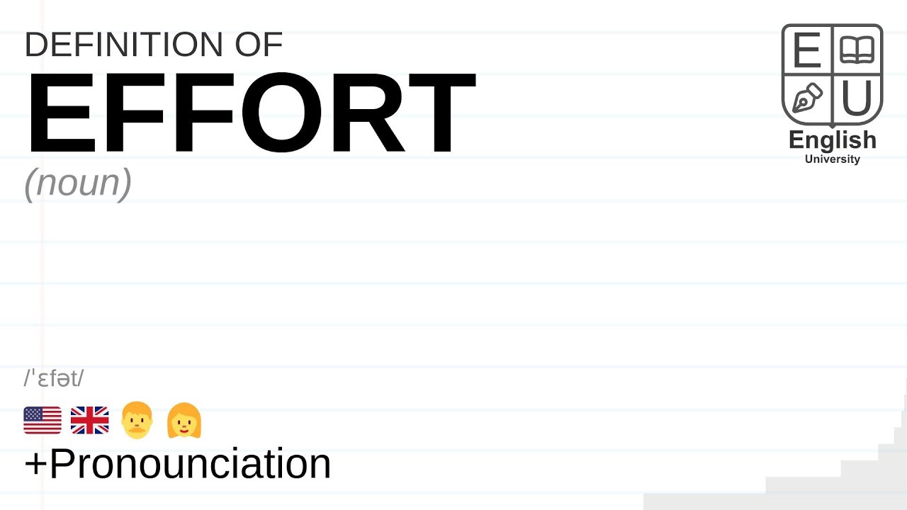 EFFORT meaning, definition & pronunciation | What is EFFORT? | How to say EFFORT