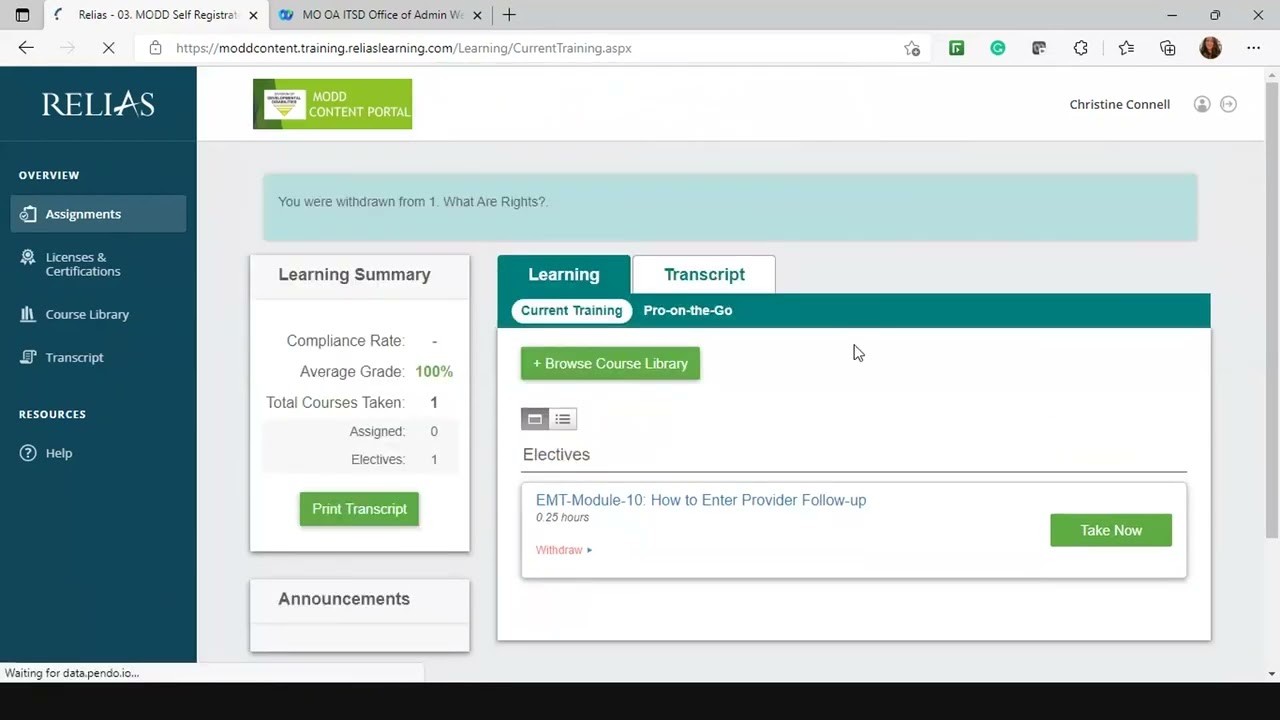 Using the MODD Content Self Registration Portal 20220222 1700 1