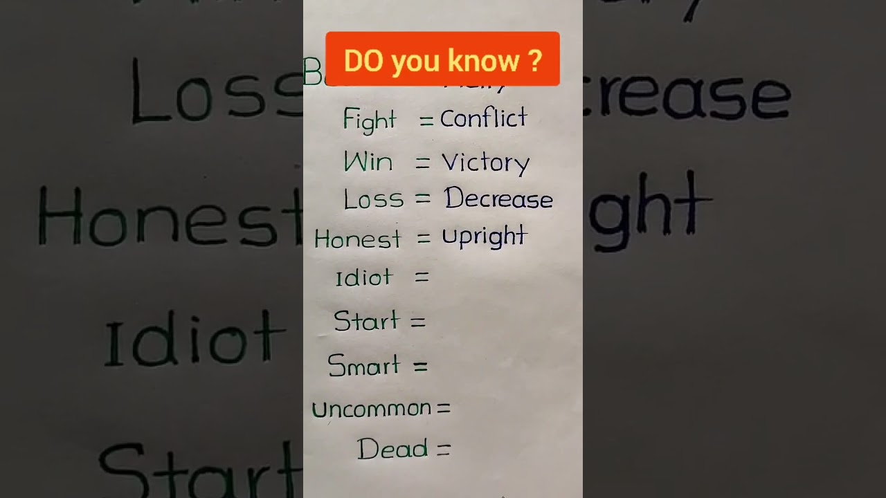 10 Common Synonyms class - 01