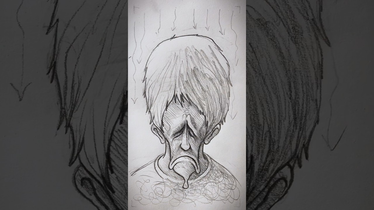 Drawing a Sad Face! 😔 #drawing #art #drawingtutorial #shortsfeed #shorts