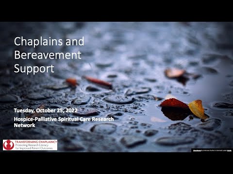 Chaplains and Bereavement Support