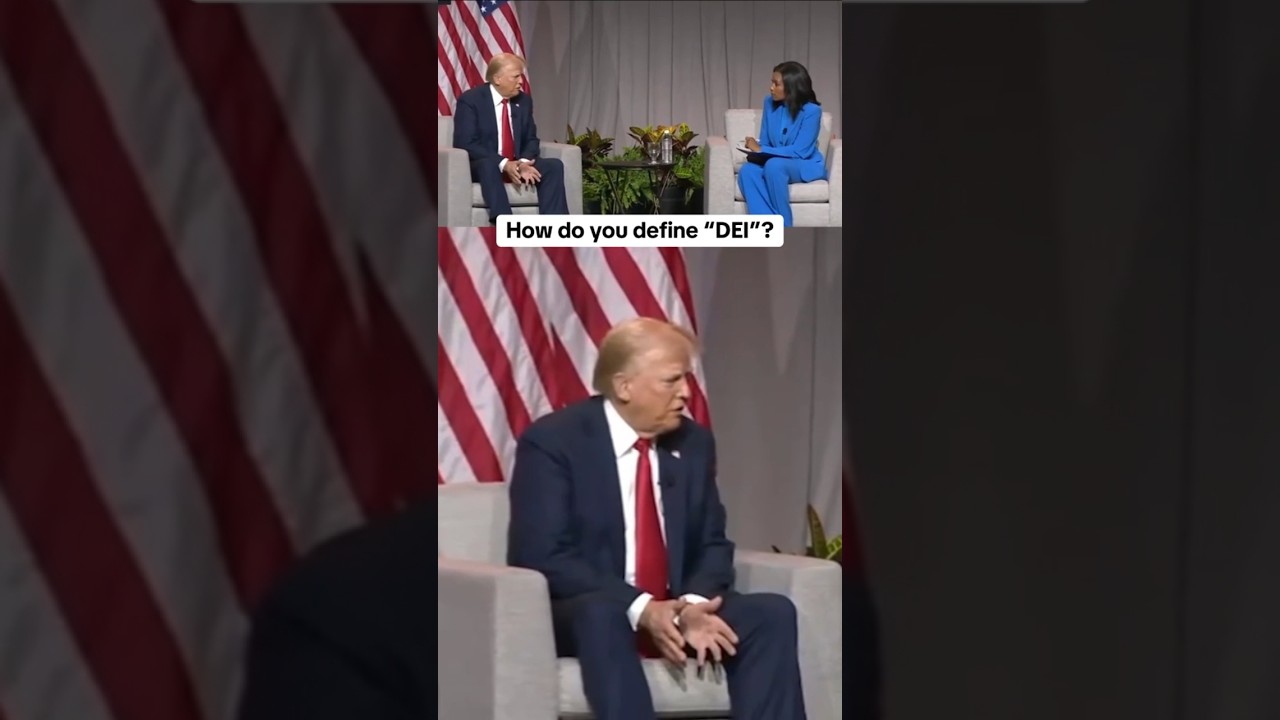 Trump demands definition of "DEI" during NABJ appearance #shorts