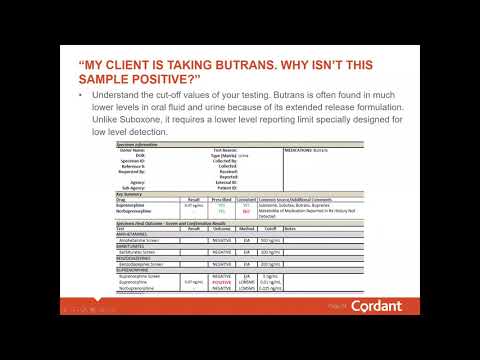 Low Level Buprenorphine Drug Testing – Cordant Health Solutions Answers Top Drug Test Questions