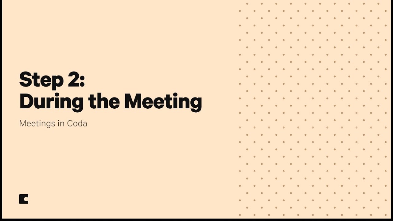 How to take better meeting notes | Meetings in Coda