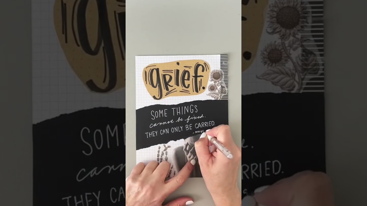 First Page in my Grief Journal - Creative Journaling for Mental Health
