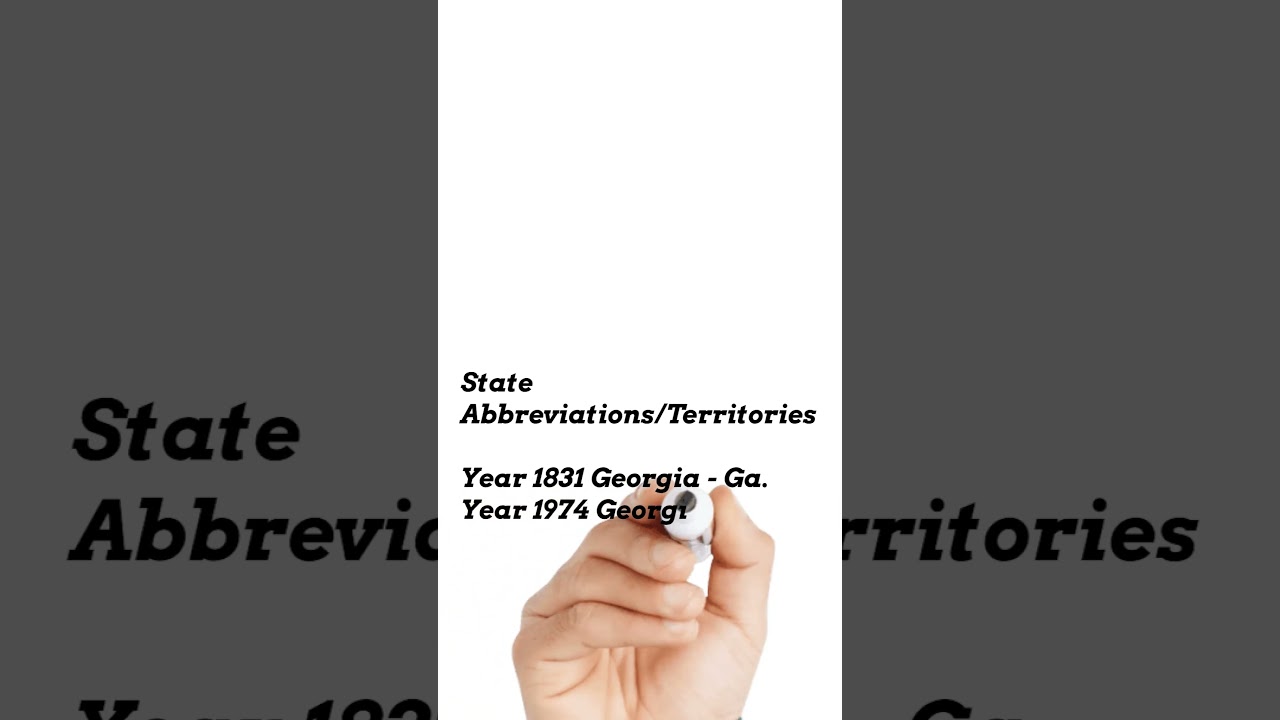 State Abbreviations - Georgia