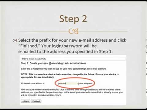 Video tutorial: Lehigh Gmail Account