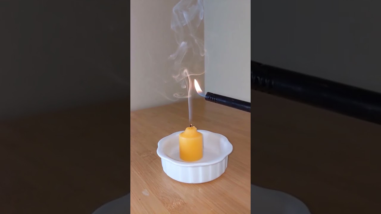 Re-lighting a candle from wax Vapor! #science #interesting #demo