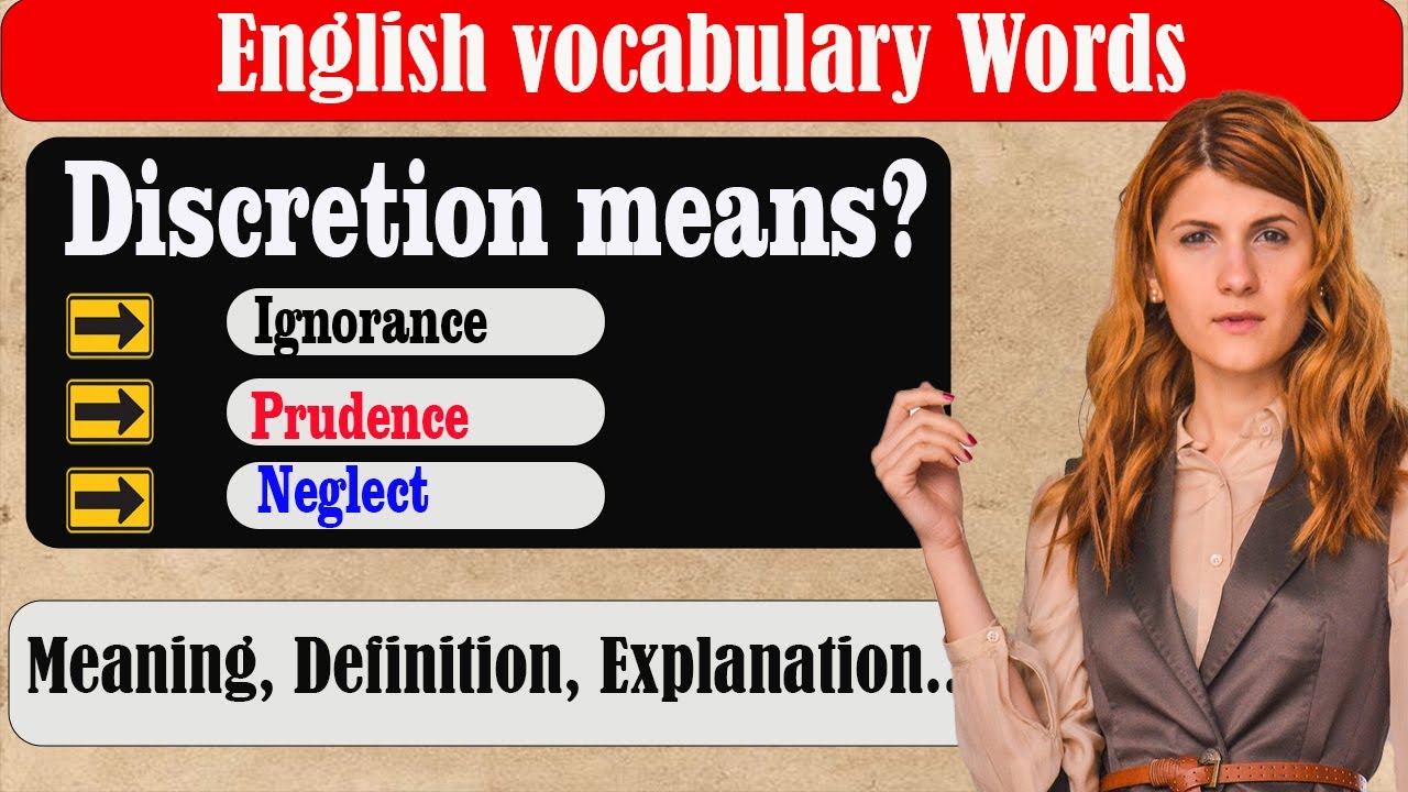 What does Discretion mean? | What is Discretion ? | Discretion meaning in English | English Grammar