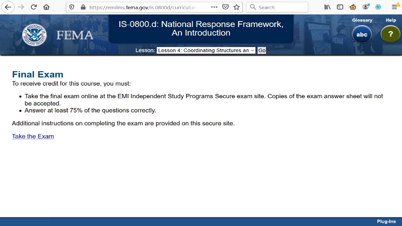 Emergency Rapid Response Team IS-800.D Training Session