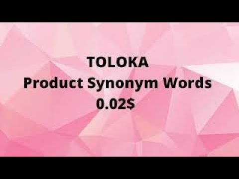 Product Synonym Words// toloka