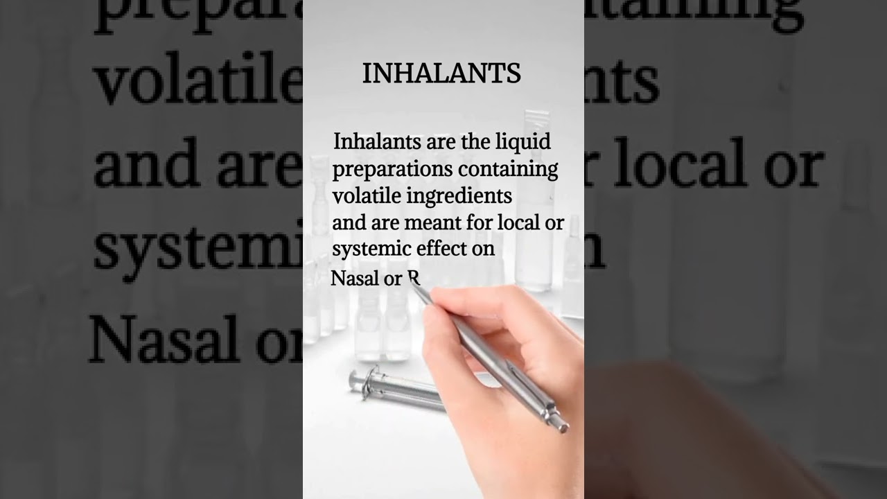 Definition of Inhalants  || Pharmaceutics  || Medi Queries.