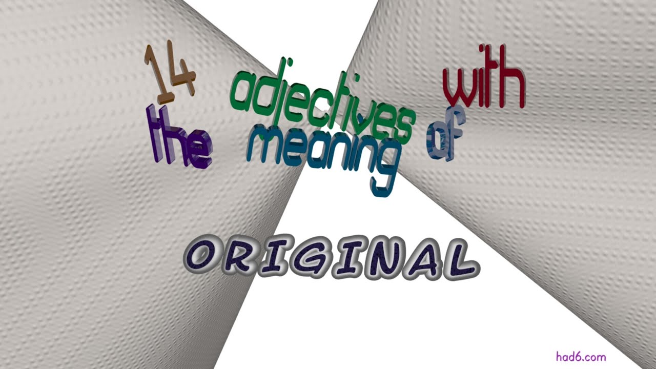 original - 18 adjectives synonym of original (sentence examples)