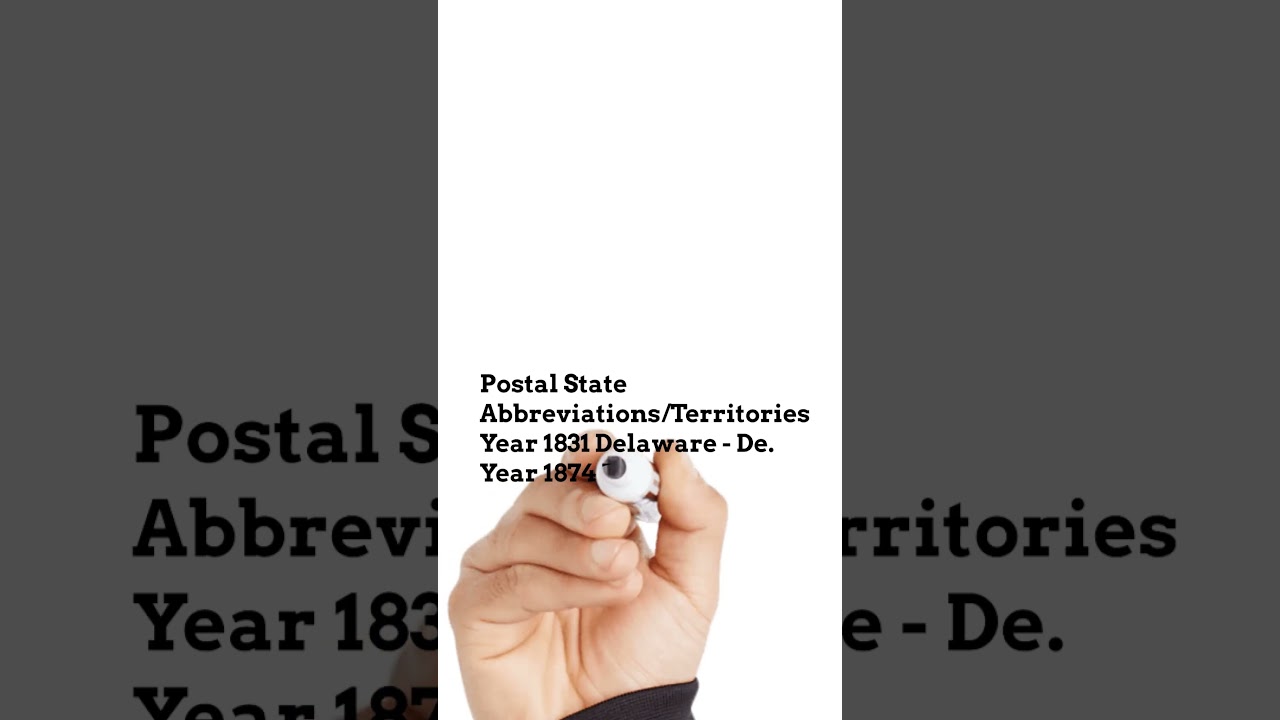 Postal Abbreviations - Delaware