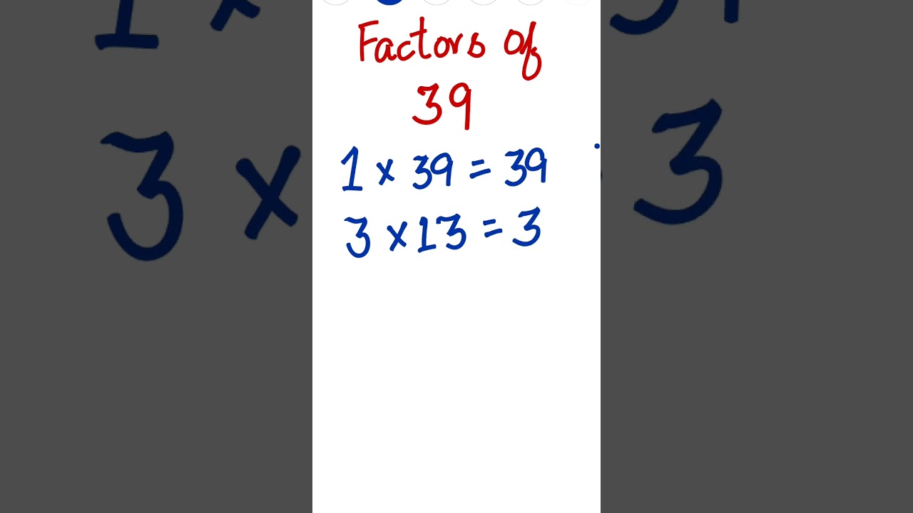 Factors of 39