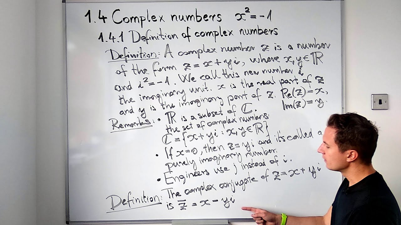 1.4 Complex numbers, 1.4.1 Definition of complex numbers