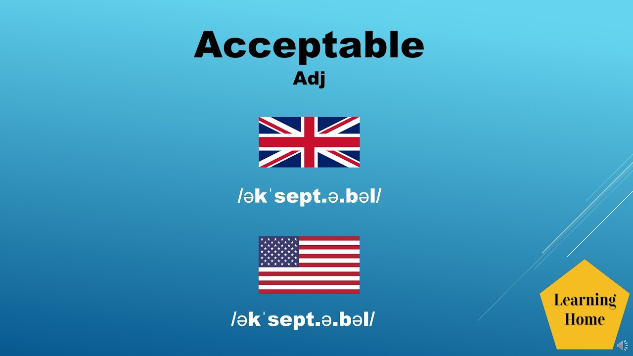 Acceptable meaning pronunciation and synonyms #Shorts
