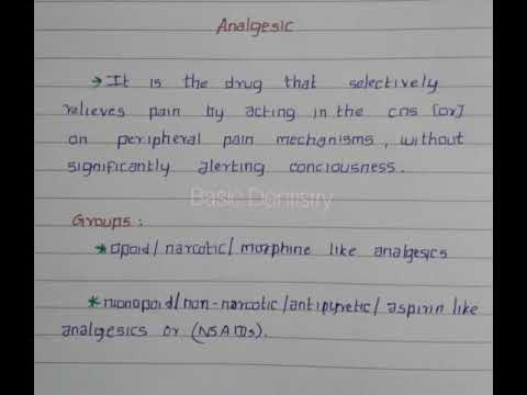 What is an analgesic ? #shorts