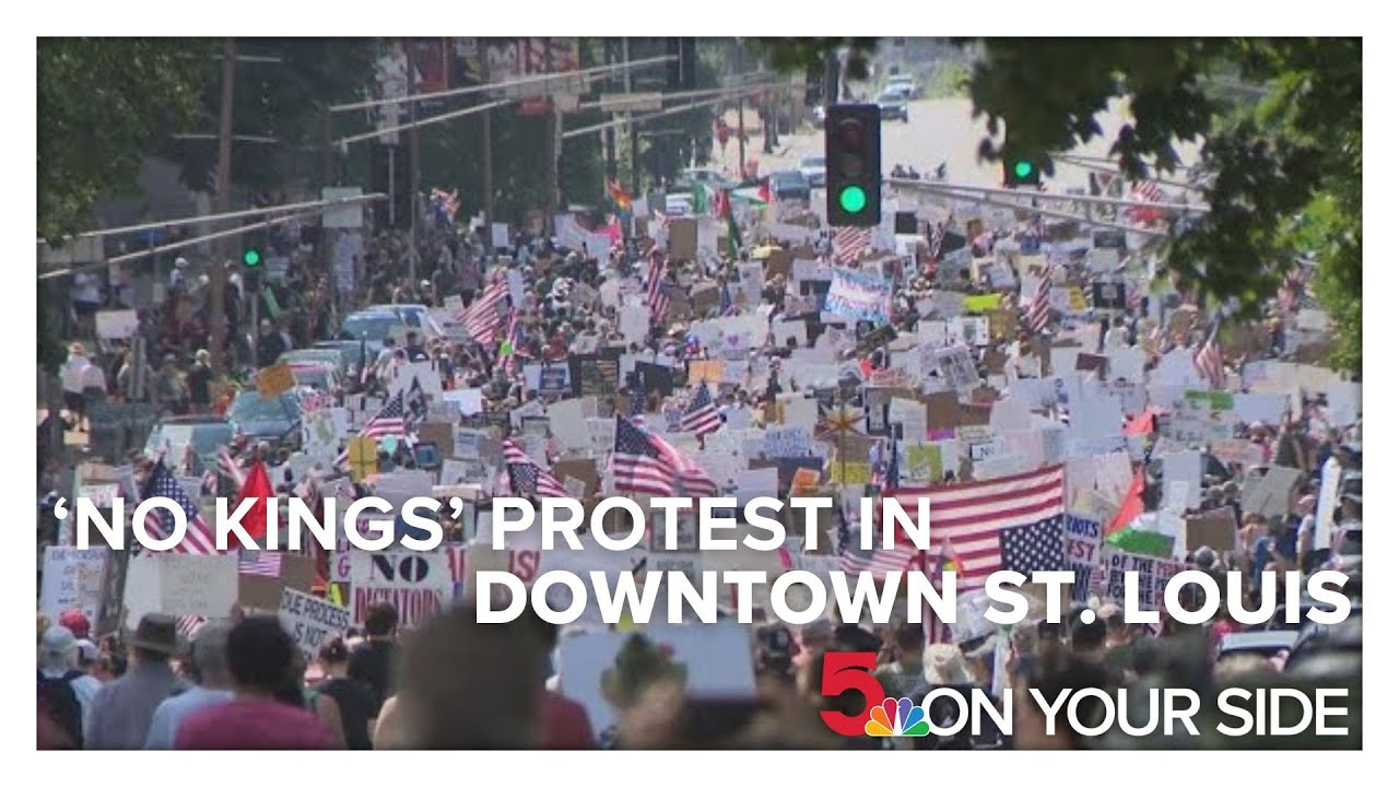 At least 1,000 protestors pack downtown St. Louis for 'No Kings' demonstration