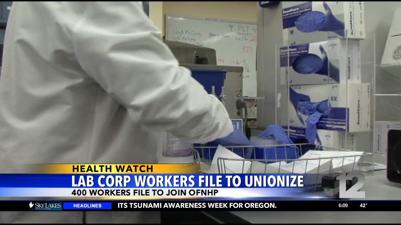 Lab Corp workers file to unionize