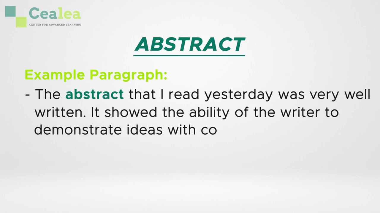 Learn How to Use Abstract - meaning, synonyms, antonyms, and example sentences.