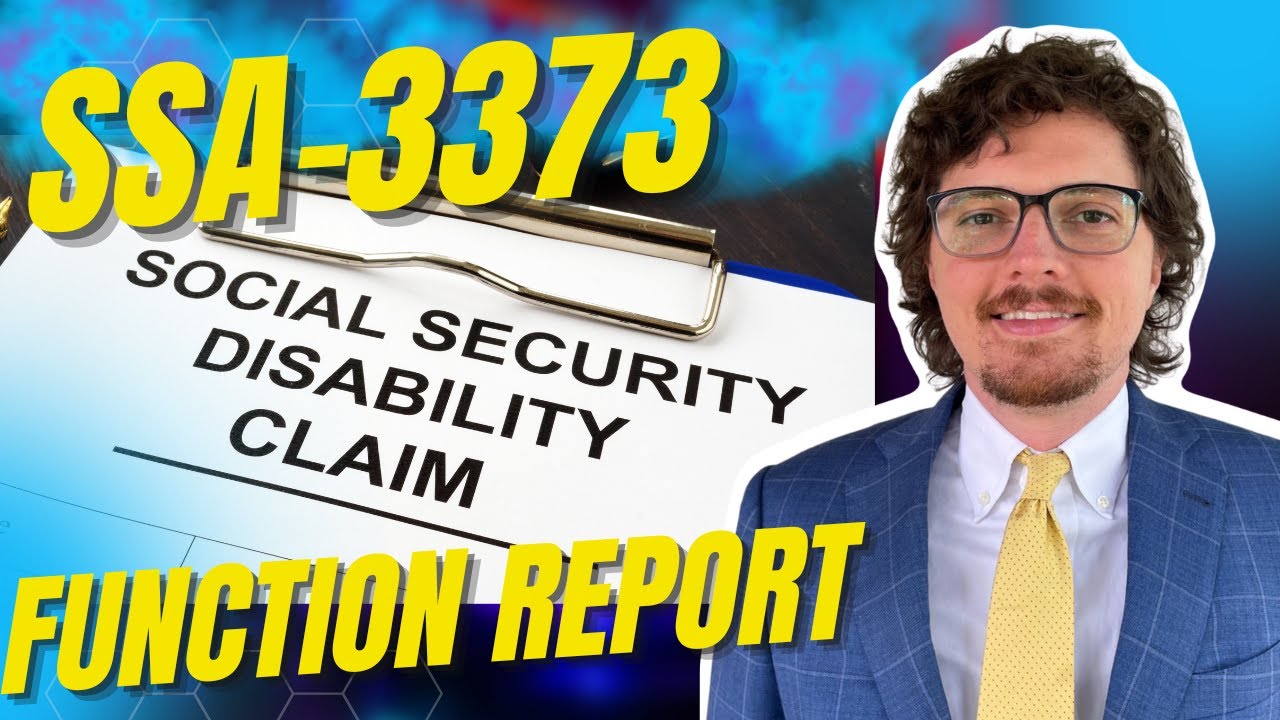 How to fill out SSA-3373 Function Report-Adult #dallas #texas #ssdi #socialsecuritydisability