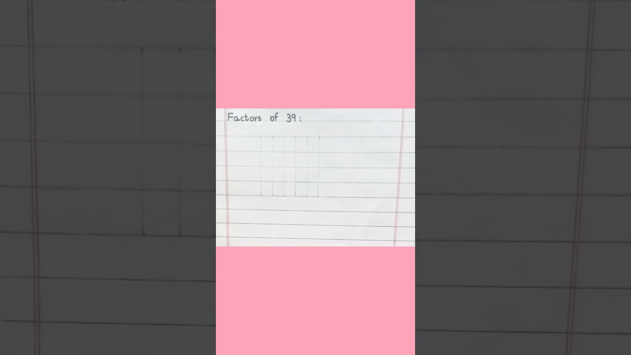 Factors of 39 #shorts