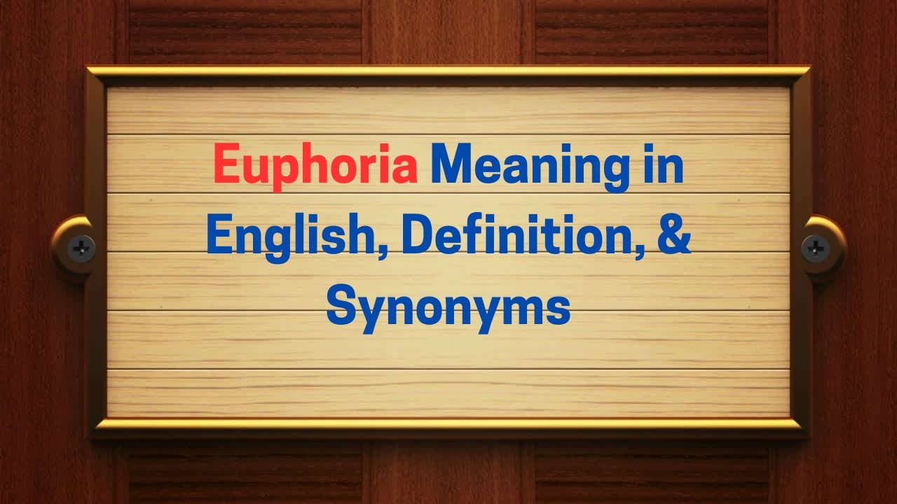 Euphoria Meaning in English, Definition, & Synonyms | Thesaurus Thrive