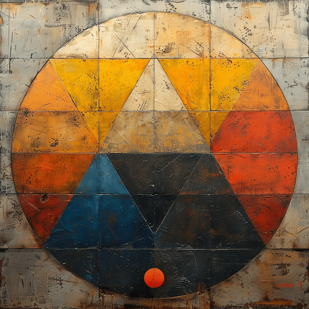 symbol of triangle in a circle