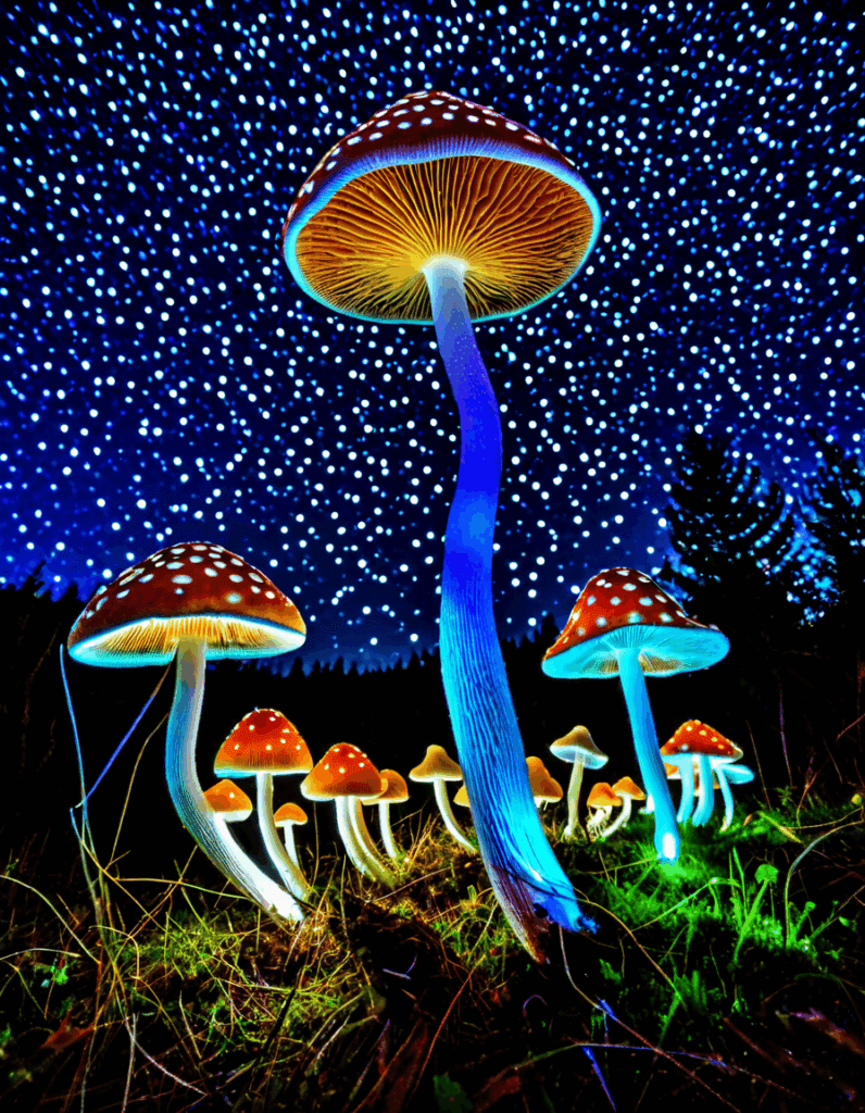 hallucinating mushrooms