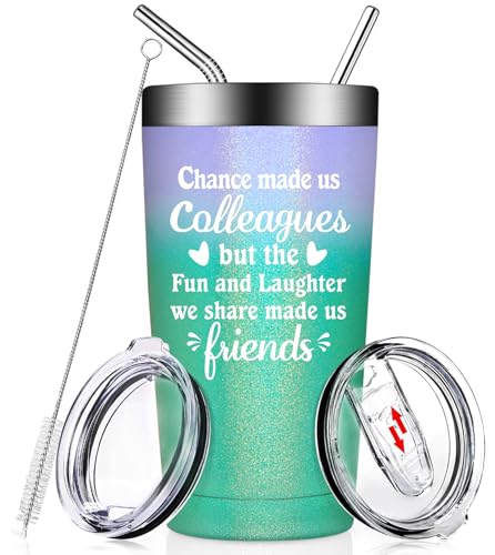 Fufendio Coworker Gifts for Women Coworker Christmas Gifts Chance Made Us Colleagues Going Away Gift for Coworker Leaving, Goodbye, Farewell Gifts for Coworker Female Tumbler oz