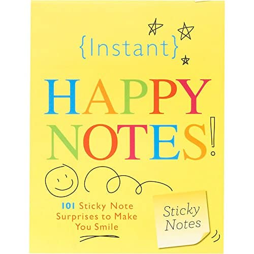 Instant Happy Notes Cute Sticky Notes to Make Anyone Smile (Christmas Gift or Stocking Stuffer for Coworkers, Friends, Teachers) (Inspire Instant Happiness Calendars & Gifts)