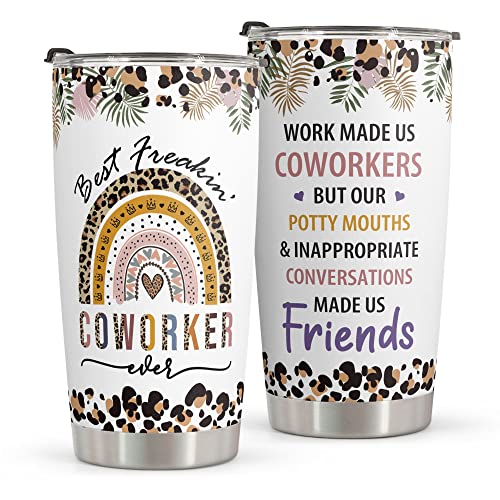 Macorner Coworkers Gift Stainless Steel Tumbler oz Coworkers Gifts for Women Funny Christmas Gifts For Coworkers Women Colleagues Friends Farewell Going Away Goodbye Gifts for Coworker