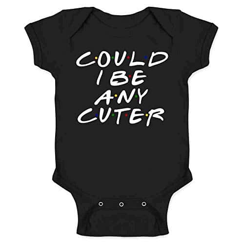 Pop Threads Could I Be Any Cuter Infant Bodysuit Funny s Show Baby Girl Boy Cloth Outfit Black