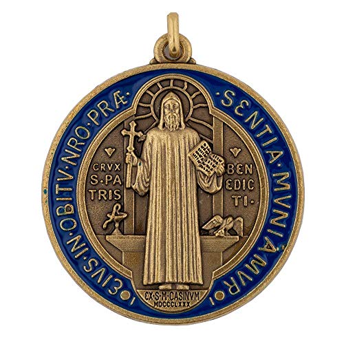 VILLAGE GIFT IMPORTERS Saint Benedict Medal and Information Card Beautiful Craftsmanship Patron Saint of Europe