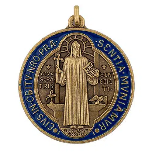 VILLAGE GIFT IMPORTERS Saint Benedict Medal and Information Card  Beautiful Craftsmanship  Patron Saint of Europe