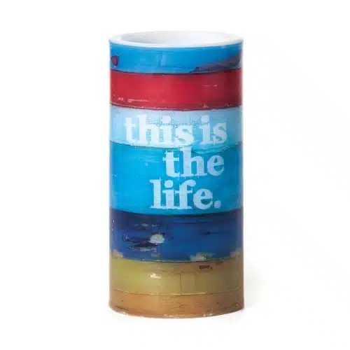 DEMDACO Danny Phillips Culture of Calm This is The Life LED Pillar Candle