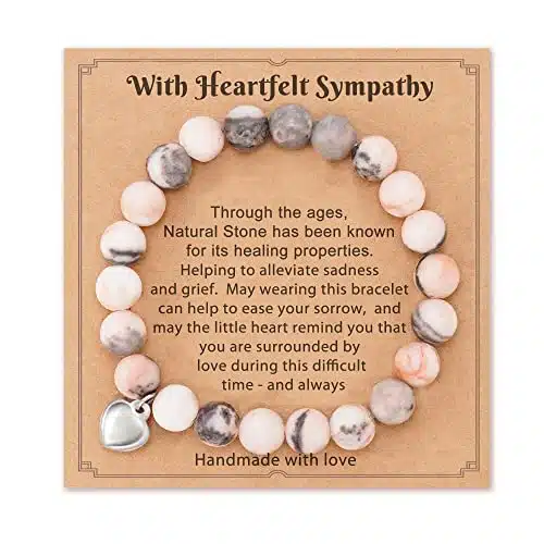 HGDEER Sympathy Gift, Healing Bracelet Grief Condolence Breavement Memorial Gifts for Loss of Mom Mother Father
