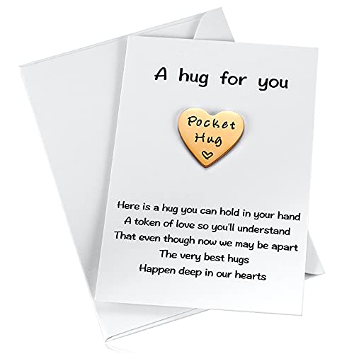 MIXJOY Cute Little Heart Pocket Hug Token & Gift Card   Isolation NHS Social Distancing Thinking of You Love Gift For Family and Friends
