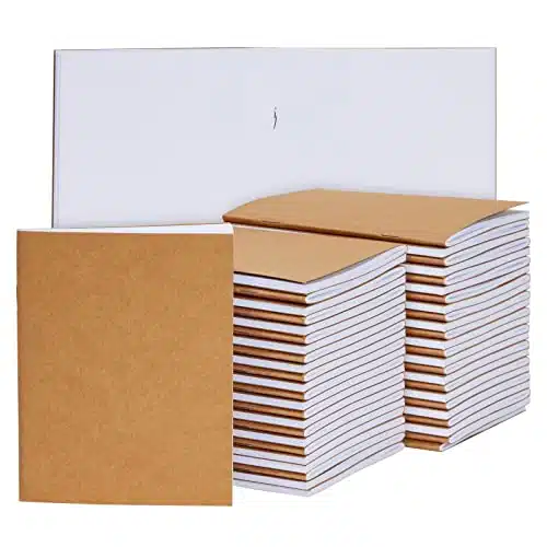 Pack Small Blank Notebooks for Kids Bulk, Kraft Paper Journals for Students, Sketching Drawing, Writing (x In)