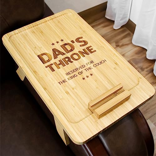 Dad's Throne Sofa Tray   Father 's Day Gifts for Dad from Daughter Son, Dad Gifts   Father 's Day Gifts for Husband from Wife   Birthday Gifts for Dad, Dad
