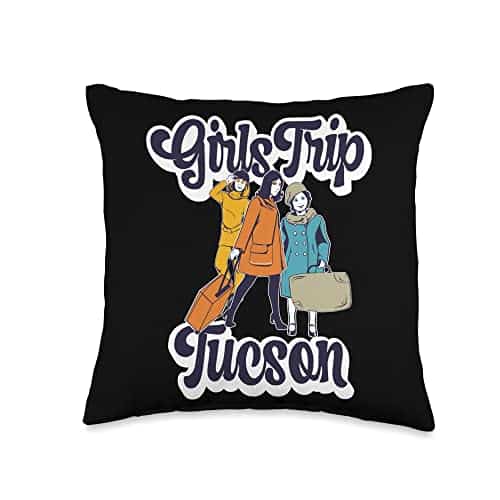 Girls Trip   City Tours Outfits Girls Trip Tucson Bestie & Best Friends Throw Pillow, x, Multicolor