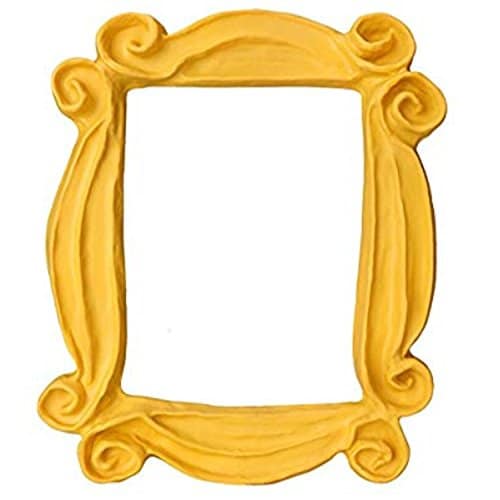 Handmade with Love by Fatima. As seen in Monica's Door. It has Two Side Tape in the back. Yellow Frame for your peephole. Present for your best friends.