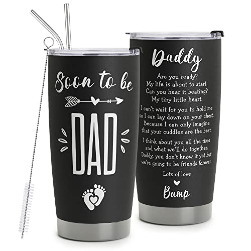 New Dad Gifts for Men   First Time Dad Gifts   Gifts for New Dad   First Fathers Day Gift From Baby   Pregnancy Announcement   Baby Revearl for Husband   Dad to Be Stainless S