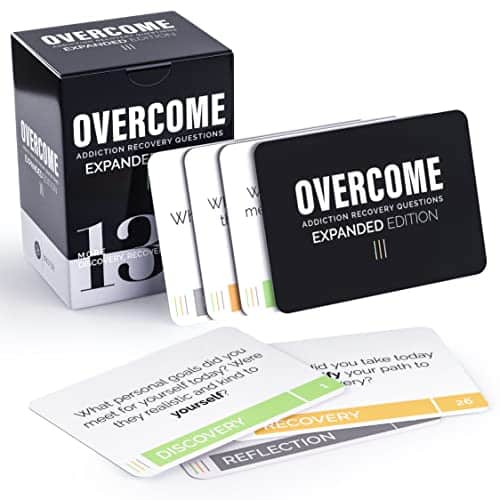 Overcome Expanded   Addiction Recovery Questions Group Therapy Game Cards  Counseling Conversations Icebreaker for Substance Abuse, Positive Mental Health, Sobriety, Relapse &
